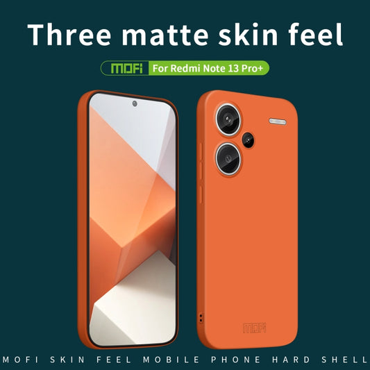 For Xiaomi Redmi Note 13 Pro+ MOFI Qin Series Skin Feel All-inclusive PC Phone Case(Black) by MOFI