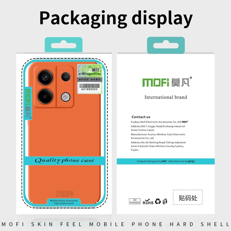 For Xiaomi Redmi K70E MOFI Qin Series Skin Feel All-inclusive PC Phone Case(Orange) - K70E Cases by MOFI | Online Shopping UK | buy2fix