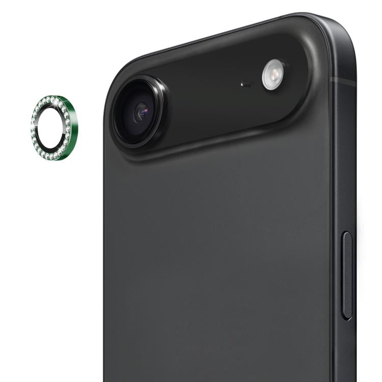 For iPhone 17 Air ENKAY AR Anti-reflection Individual Diamond Ring Camera Lens Glass Full Film(Deep Green) - iPhone 17 Air Tempered Glass by ENKAY | Online Shopping UK | buy2fix