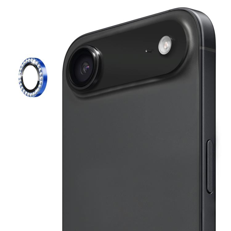 For iPhone 17 Air ENKAY AR Anti-reflection Individual Diamond Ring Camera Lens Glass Full Film(Sea  Blue) - iPhone 17 Air Tempered Glass by ENKAY | Online Shopping UK | buy2fix