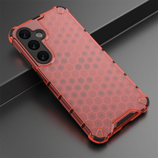 For Samsung Galaxy S24+ 5G Shockproof Honeycomb Phone Case(Red) by buy2fix