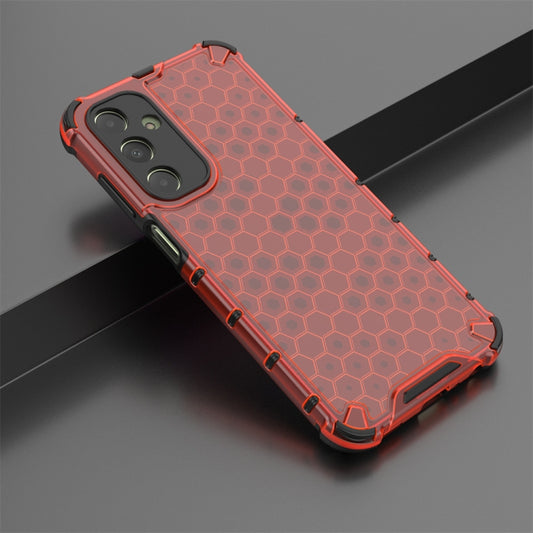 For Samsung Galaxy A25 5G Shockproof Honeycomb Phone Case(Red) by buy2fix