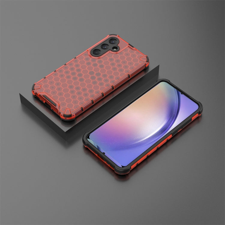 For Samsung Galaxy A33 Shockproof Honeycomb Phone Case(Red) - Galaxy Phone Cases by buy2fix | Online Shopping UK | buy2fix