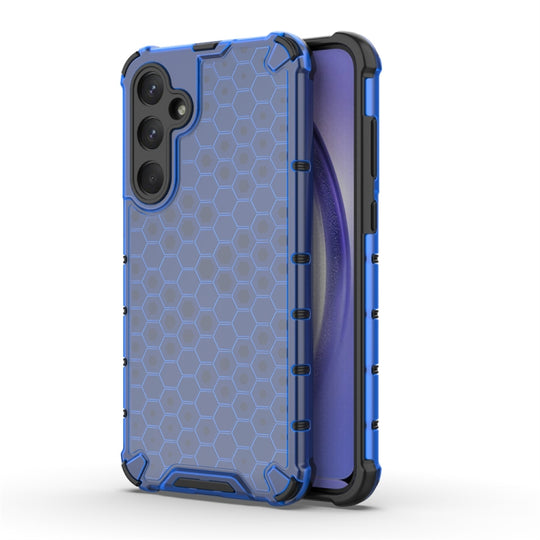 For Samsung Galaxy A33 Shockproof Honeycomb Phone Case(Blue)