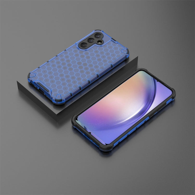 For Samsung Galaxy A33 Shockproof Honeycomb Phone Case(Blue) - Galaxy Phone Cases by buy2fix | Online Shopping UK | buy2fix