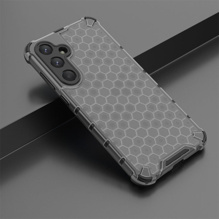 For Samsung Galaxy A55 Shockproof Honeycomb Phone Case(Black) - Galaxy Phone Cases by buy2fix | Online Shopping UK | buy2fix