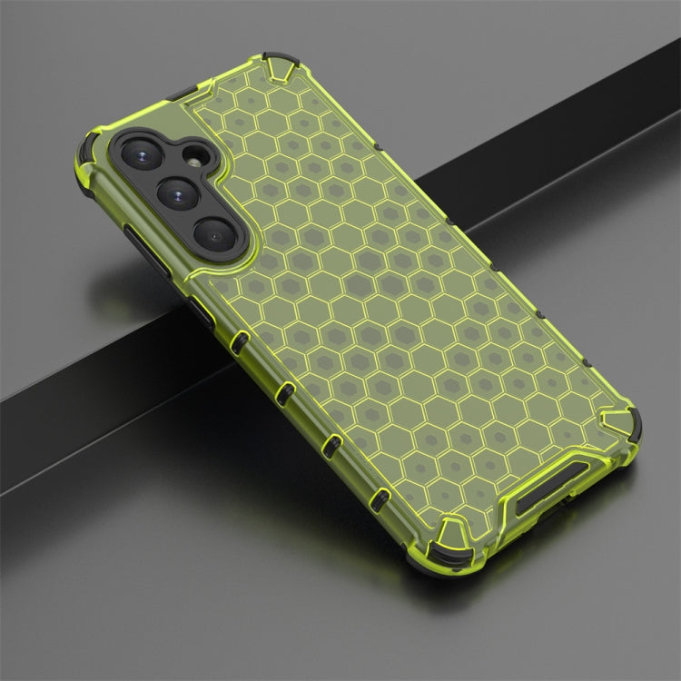 For Samsung Galaxy A55 Shockproof Honeycomb Phone Case(Green) - Galaxy Phone Cases by buy2fix | Online Shopping UK | buy2fix