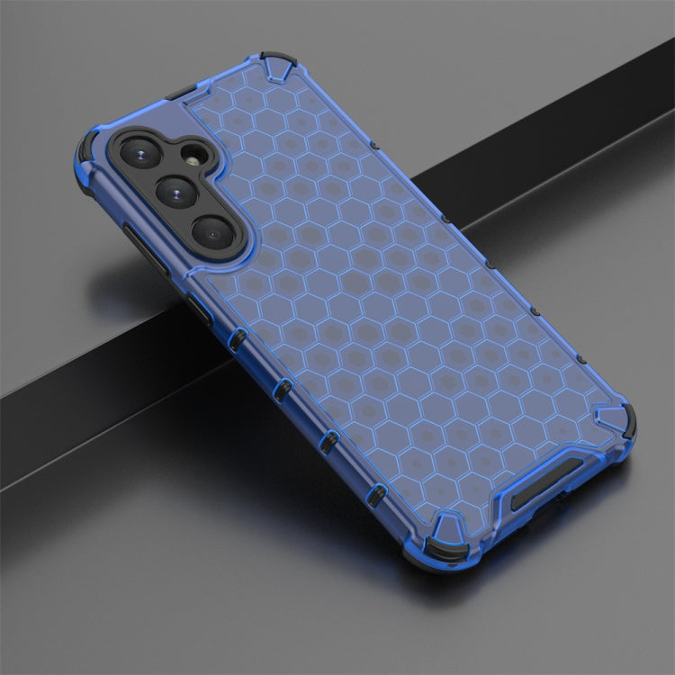 For Samsung Galaxy A55 Shockproof Honeycomb Phone Case(Blue) - Galaxy Phone Cases by buy2fix | Online Shopping UK | buy2fix