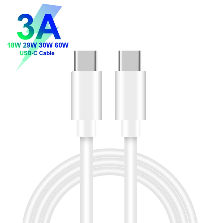 GAN 65W PD45W Dual Type-C / QC3.0 USB  Multi Compatible Charger + 2m USB-C to USB-C Data Cable EU + UK + AU + US Plug White - Cable & Adapter by buy2fix | Online Shopping UK | buy2fix