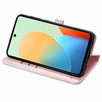 For Tecno Spark Go 2024 Cat and Dog Embossed Leather Phone Case(Rose Gold) by buy2fix