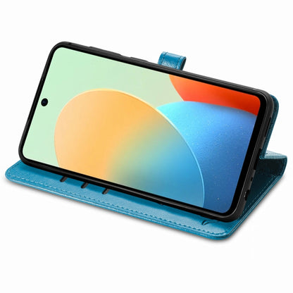 For Tecno Spark Go 2024 Cat and Dog Embossed Leather Phone Case(Blue) by buy2fix