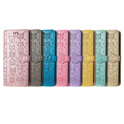 For Tecno Spark Go 2024 Cat and Dog Embossed Leather Phone Case(Rose Gold) by buy2fix
