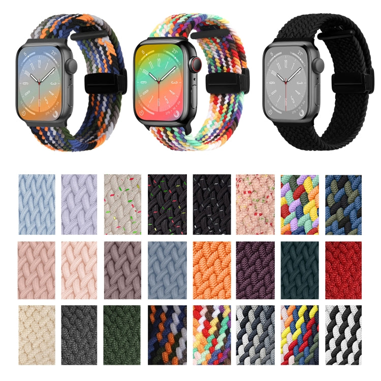 For Apple Watch Ultra 49mm Nylon Woven Magnetic Fold Buckle Watch Band(Starlight Color) - Watch Bands by buy2fix | Online Shopping UK | buy2fix