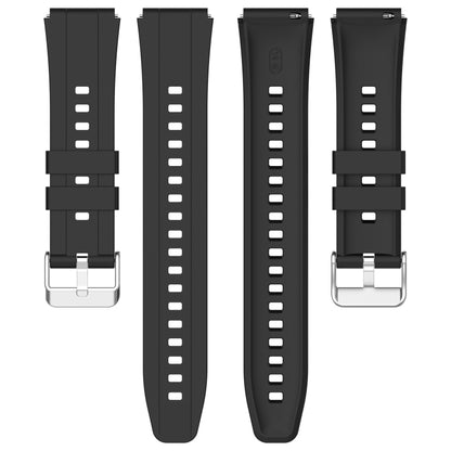 For Huawei Watch GT4 41mm Official Steps Style Silver Buckle Silicone Watch Band(Red) by buy2fix