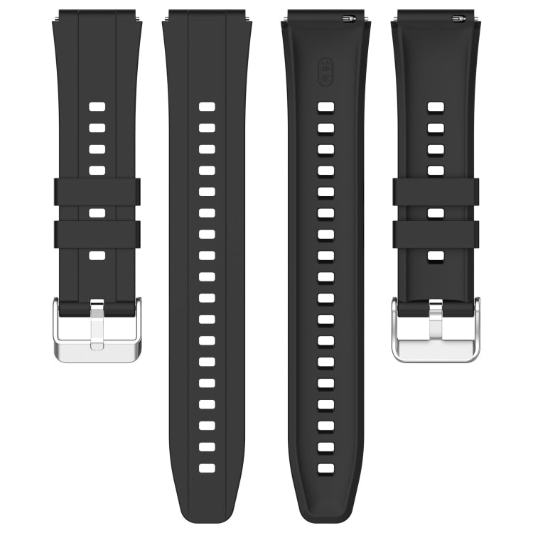 For Huawei Watch GT4 41mm Official Steps Style Silver Buckle Silicone Watch Band(Gray) by buy2fix