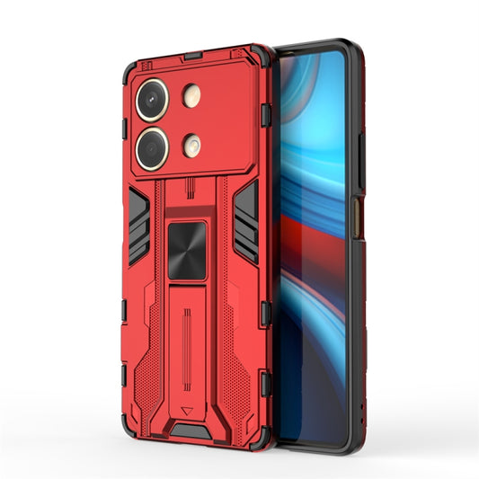 For Redmi Note 13R Pro Supersonic Armor PC Hybrid TPU Phone Case(Red) by buy2fix