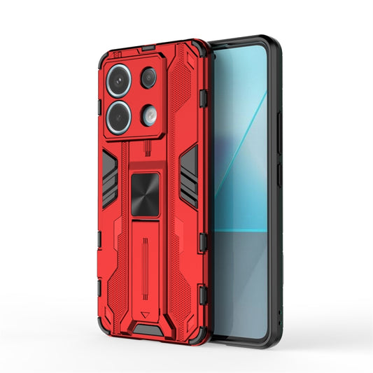 For Xiaomi Poco X6 Supersonic Armor PC Hybrid TPU Phone Case(Red) by buy2fix