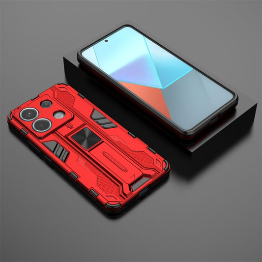 For Xiaomi Poco X6 Supersonic Armor PC Hybrid TPU Phone Case(Red) by buy2fix