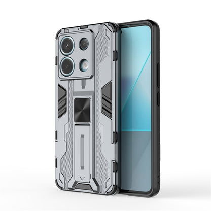 For Xiaomi Poco X6 Supersonic Armor PC Hybrid TPU Phone Case(Grey) - Xiaomi Cases by buy2fix | Online Shopping UK | buy2fix