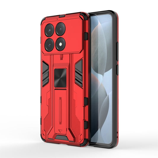 For Xiaomi Poco X6 Pro Supersonic Armor PC Hybrid TPU Phone Case(Red) by buy2fix
