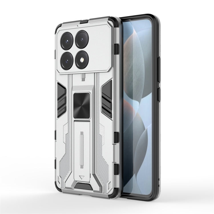 For Xiaomi Poco X6 Pro Supersonic Armor PC Hybrid TPU Phone Case(Silver) - Xiaomi Cases by buy2fix | Online Shopping UK | buy2fix