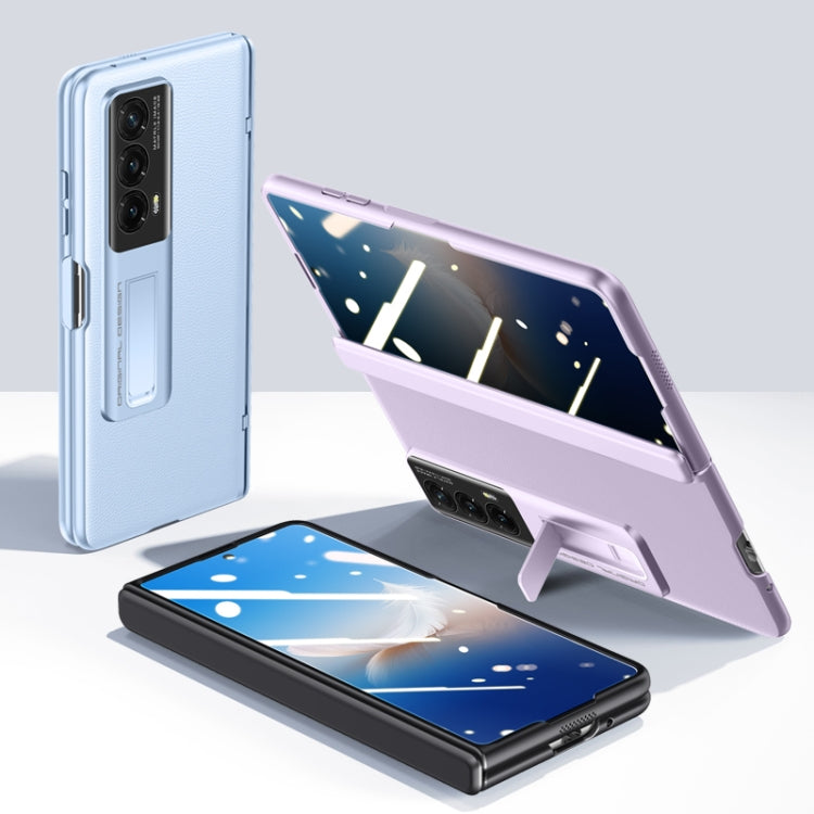 For Honor Magic Vs2 Pioneer Skin-Feel Case-film Integral Hinge Shockproof Phone Case(Blue) - Honor Cases by buy2fix | Online Shopping UK | buy2fix