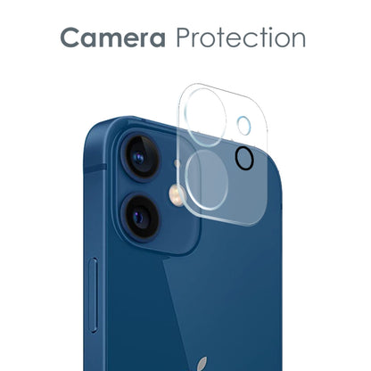 For iPhone 12 NORTHJO 3 in 1 TPU Phone Case with Screen Film and Lens Film(Clear) - iPhone 12 / 12 Pro Cases by NORTHJO | Online Shopping UK | buy2fix