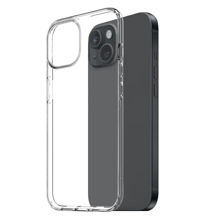 For iPhone 15 NORTHJO 3 in 1 TPU Phone Case with Screen Film and Lens Film(Clear) - iPhone 15 Tempered Glass by NORTHJO | Online Shopping UK | buy2fix