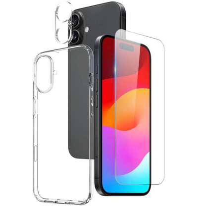 For iPhone 17 NORTHJO 3 in 1 TPU Phone Case with Screen Film and Lens Film(Clear) - iPhone 17 Cases by NORTHJO | Online Shopping UK | buy2fix