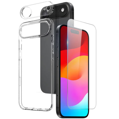 For iPhone Air NORTHJO 3 in 1 TPU Phone Case with Screen Film and Lens Film(Clear) - iPhone Air Cases by NORTHJO | Online Shopping UK | buy2fix