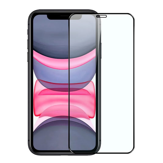 For iPhone 11 / XR NORTHJO A++ Screen Protector Full Glue Silk Printing Tempered Glass Film(Black) - iPhone 11 Tempered Glass by NORTHJO | Online Shopping UK | buy2fix