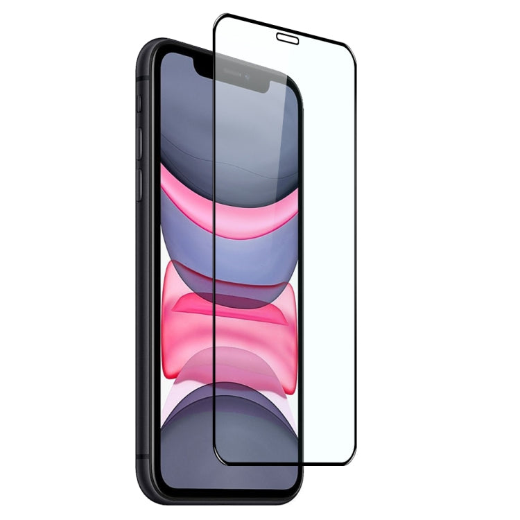 For iPhone 11 / XR NORTHJO A++ Screen Protector Full Glue Silk Printing Tempered Glass Film(Black) - iPhone 11 Tempered Glass by NORTHJO | Online Shopping UK | buy2fix