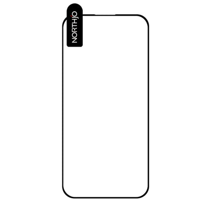 For iPhone 15 NORTHJO A++ Screen Protector Full Glue Silk Printing Tempered Glass Film(Black) - iPhone 15 Tempered Glass by NORTHJO | Online Shopping UK | buy2fix