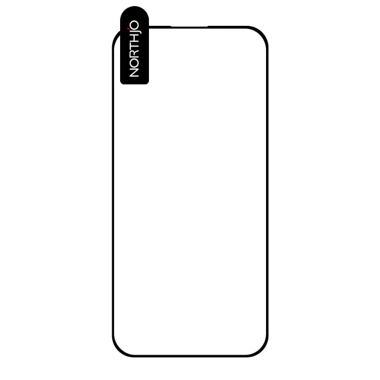 For iPhone 15 Pro NORTHJO A++ Screen Protector Full Glue Silk Printing Tempered Glass Film(Black) - iPhone 15 Pro Tempered Glass by NORTHJO | Online Shopping UK | buy2fix