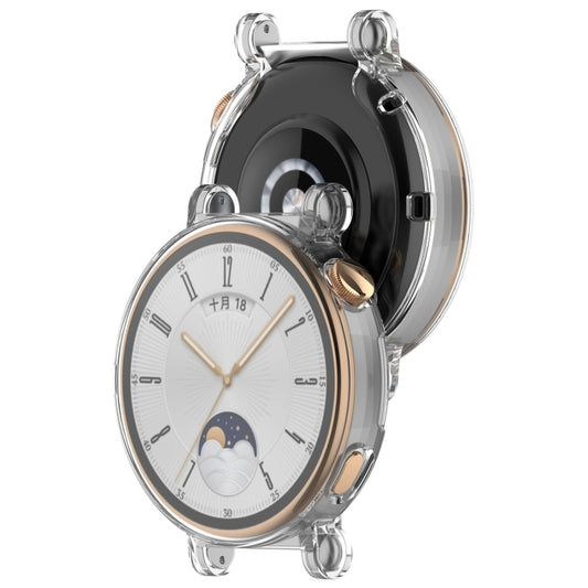 For Huawei Watch GT4 41mm Full Coverage TPU Electroplated Watch Protective Case(Transparent White) by buy2fix
