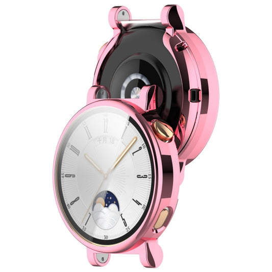 For Huawei Watch GT4 41mm Full Coverage TPU Electroplated Watch Protective Case(Pink) by buy2fix