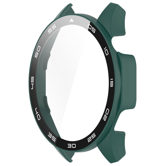 For Huawei Watch GT 4 46mm PC + Tempered Glass Integrated Watch Protective Case with Graduated Dial(Green) by buy2fix