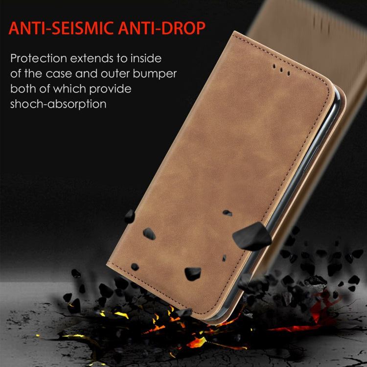 For Motorola Moto G Power 5G 2024 Retro Skin Feel Magnetic Flip Leather Phone Case(Brown) - Motorola Cases by buy2fix | Online Shopping UK | buy2fix