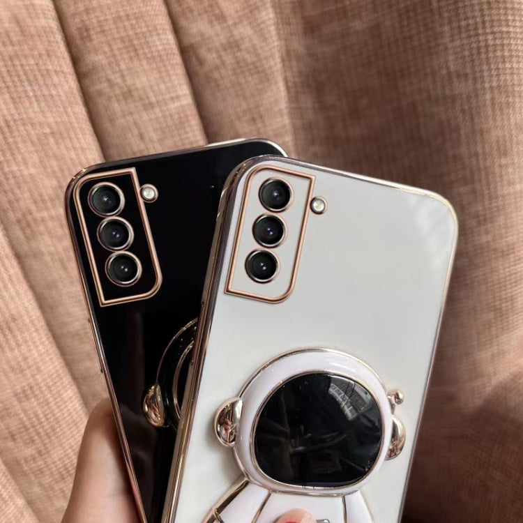 For Samsung Galaxy A15 Electroplating Astronaut Holder Phone Case(Pink) by buy2fix