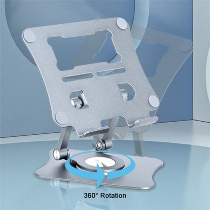 G68 360-Degree Rotating Foldable Phone Tablet Desktop Holder(Silver) - Desktop Holder by buy2fix | Online Shopping UK | buy2fix