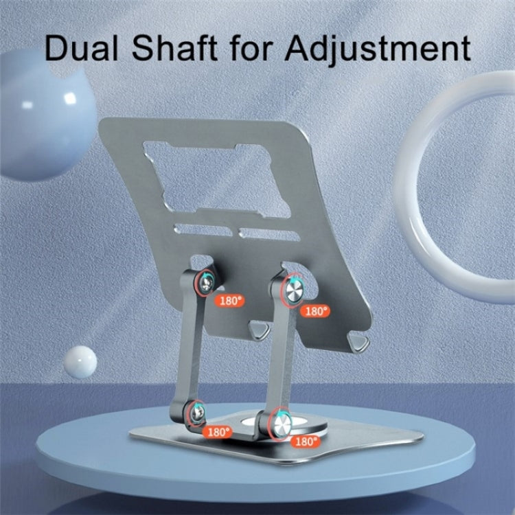 G68 360-Degree Rotating Foldable Phone Tablet Desktop Holder(Dark Grey) - Desktop Holder by buy2fix | Online Shopping UK | buy2fix