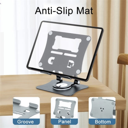 G68 360-Degree Rotating Foldable Phone Tablet Desktop Holder(Dark Grey) - Desktop Holder by buy2fix | Online Shopping UK | buy2fix