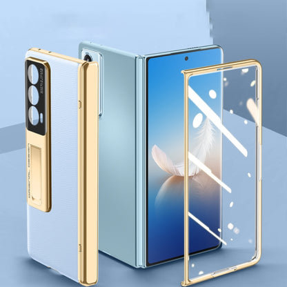 For Honor Magic Vs2 Electroplated Case-film Integral Hinge Shockproof Phone Case(Blue) - Honor Cases by buy2fix | Online Shopping UK | buy2fix