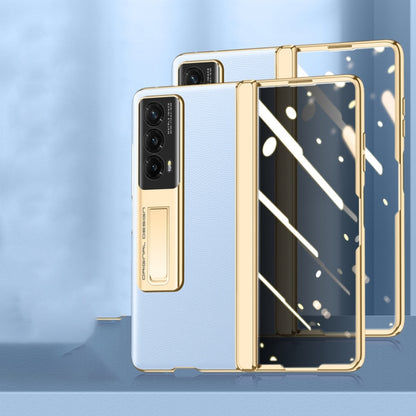 For Honor Magic Vs2 Electroplated Case-film Integral Hinge Shockproof Phone Case(Blue) - Honor Cases by buy2fix | Online Shopping UK | buy2fix