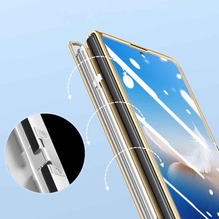 For Honor Magic Vs2 Electroplated Case-film Integral Hinge Shockproof Phone Case(Blue) - Honor Cases by buy2fix | Online Shopping UK | buy2fix