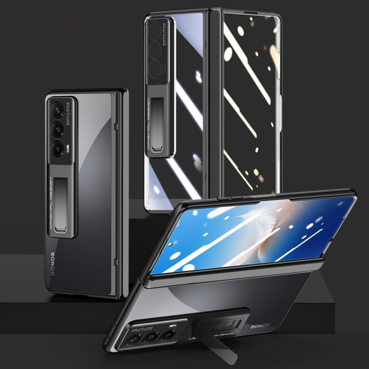 For Honor Magic Vs2 Electroplated Case-film Integral Hinge Shockproof Phone Case(Black) - Honor Cases by buy2fix | Online Shopping UK | buy2fix