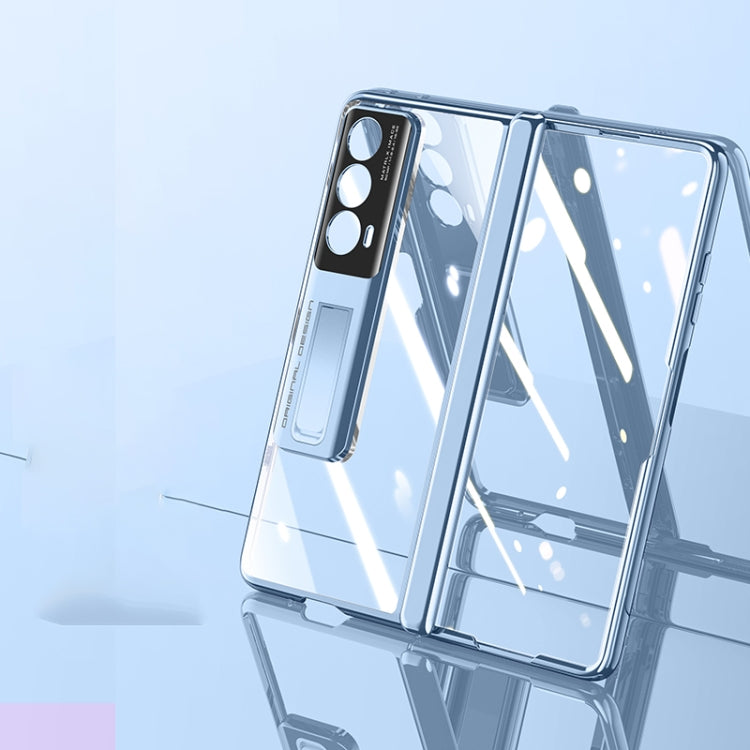 For Honor Magic Vs2 Electroplated Case-film Integral Hinge Shockproof Phone Case(Blue) - Honor Cases by buy2fix | Online Shopping UK | buy2fix