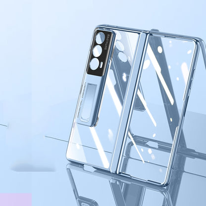 For Honor Magic Vs2 Electroplated Case-film Integral Hinge Shockproof Phone Case(Blue) - Honor Cases by buy2fix | Online Shopping UK | buy2fix