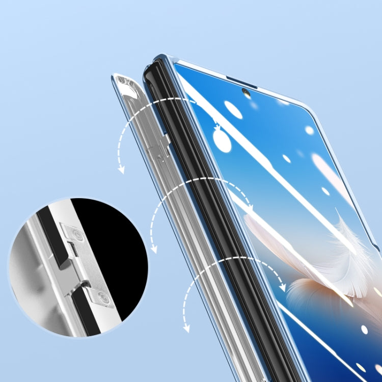 For Honor Magic Vs2 Electroplated Case-film Integral Hinge Shockproof Phone Case(Blue) - Honor Cases by buy2fix | Online Shopping UK | buy2fix