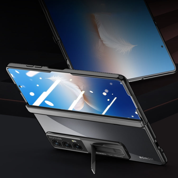 For Honor Magic Vs2 Electroplated Case-film Integral Hinge Shockproof Phone Case(Black) - Honor Cases by buy2fix | Online Shopping UK | buy2fix